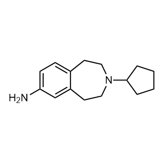 3-环戊基-2,3,4,5-四氢-1H-苯并[d]氮杂-7-胺结构式