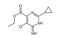 6-氨基-5-氯-2-环己基嘧啶-4-羧酸乙酯结构式