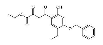 4-(5-ethyl-4-benzyloxy-2-hydroxy-phenyl)-2,4-dioxo-butyric acid ethyl ester Structure
