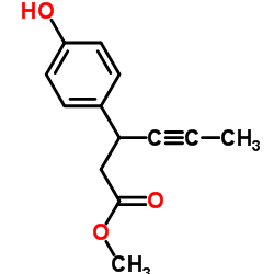 Methyl 3-(4-hydroxyphenyl)-4-hexynoate structure