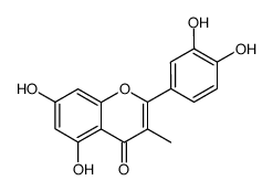 3',4',5,7-tetrahydroxy-3-methylflavone结构式