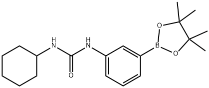 1-cyclohexyl-3-(3-(4,4,5,5-tetramethyl-1,3,2-dioxaborolan-2-yl)phenyl)urea Structure