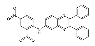 N-(2,4-dinitrophenyl)-2,3-diphenylquinoxalin-6-amine结构式