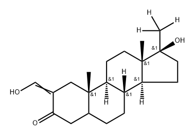 羟甲烯龙-D3溶液,100ΜG/ML结构式