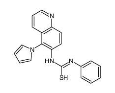 1-phenyl-3-(5-pyrrol-1-ylquinolin-6-yl)thiourea结构式