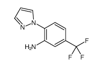 2-(1H-吡唑-1-基)-5-(三氟甲基)苯胺结构式
