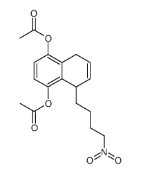 Acetic acid 4-acetoxy-8-(4-nitro-butyl)-5,8-dihydro-naphthalen-1-yl ester结构式