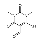 1,3-二甲基-6-甲基氨基-2,4-二羰基-1,2,3,4-四氢嘧啶-5-甲醛结构式
