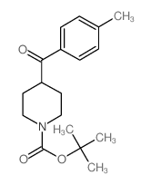 4-(4-甲基苯甲酰基)哌啶-1-甲酸叔丁酯结构式