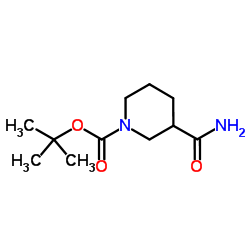 1-Boc-3-氨基甲酰基哌啶结构式
