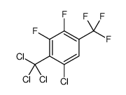 Benzene, 1-chloro-3,4-difluoro-2-(trichloromethyl)-5-(trifluoromethyl) Structure