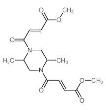 methyl 4-[4-(3-methoxycarbonylprop-2-enoyl)-2,5-dimethyl-piperazin-1-yl]-4-oxo-but-2-enoate结构式