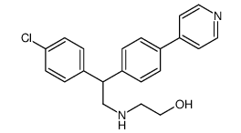 2-[[2-(4-chlorophenyl)-2-(4-pyridin-4-ylphenyl)ethyl]amino]ethanol Structure