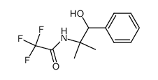 2,2,2-trifluoro-N-(1-hydroxy-2-methyl-1-phenylpropan-2-yl)acetamide结构式