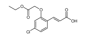 2-Propenoic acid, 3-[4-chloro-2-(2-ethoxy-2-oxoethoxy)phenyl] Structure