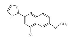 4-氯-6-甲氧基-2-噻吩-2-基-喹啉结构式