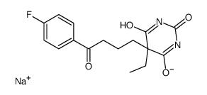 sodium,5-ethyl-5-[4-(4-fluorophenyl)-4-oxobutyl]pyrimidin-3-ide-2,4,6-trione结构式