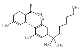 (-)-5'-DMH-CBD,5-(1,1-Dimethylheptyl)-2-[(1R,6R)-3-methyl-6-(1-methylethenyl)-2-cyclohexen-1-yl]-1,3-benzenediol结构式