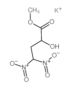Butanoic acid,2-hydroxy-4,4-dinitro-, methyl ester, potassium salt (1:1) Structure
