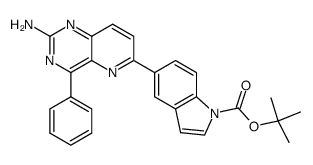 4-phenyl-6-(1-(tert-butoxycarbonyl)-1H-indol-5-yl)pyrido[3,2-d]pyrimidin-2-ylamine Structure