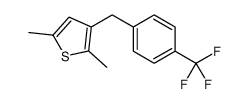 Thiophene, 2,5-dimethyl-3-[[4-(trifluoromethyl)phenyl]Methyl]- Structure