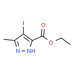 4-碘-5-甲基-1h-吡唑-3-羧酸乙酯结构式