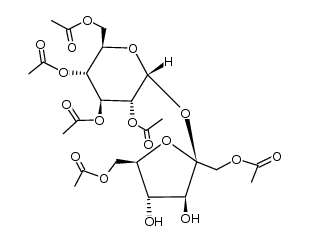 1',2,3,4,6,6'-hexa-O-acetylsucrose结构式