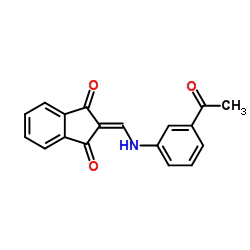 2-{[(3-Acetylphenyl)amino]methylene}-1H-indene-1,3(2H)-dione结构式
