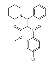 methyl 2-(p-chlorophenylsulphinyl)-3-phenyl-3-piperidinopropanoate结构式