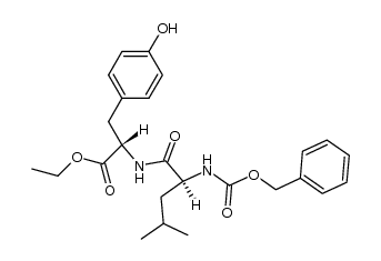 ethyl N-benzyloxycarbonyl-L-leucyl-L-tyrosinate Structure