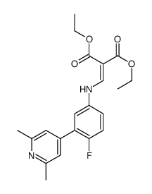 Diethyl (((3-(2,6-dimethyl-4-pyridinyl)-4-fluorophenyl)amino)methylene )propanedioate结构式