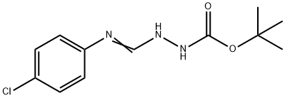 N'-[1-Amino-1-(4-chlorophenyl)methylidene]-hydrazinecarboxylic acid tert-butyl ester Structure
