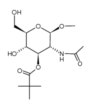 methyl 2-acetamido-2-deoxy-3-O-pivaloyl-β-D-glucopyranoside结构式