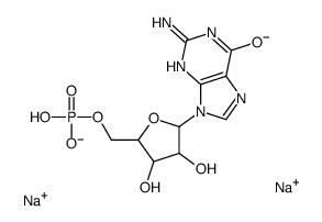 disodium,[5-(2-amino-6-oxo-3H-purin-9-yl)-3,4-dihydroxyoxolan-2-yl]methyl phosphate结构式