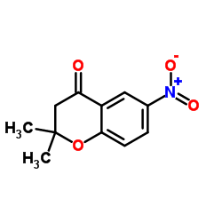 2,2-二甲基-6-硝基- 二甲基甲氧基苯并二氢吡喃-4-酮结构式