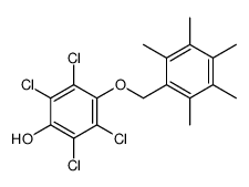 2,3,5,6-tetrachloro-4-[(2,3,4,5,6-pentamethylphenyl)methoxy]phenol结构式
