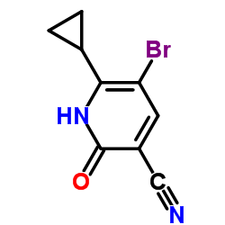 5-bromo-6-cyclopropyl-2-hydroxynicotinonitrile结构式