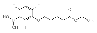3-(4-乙氧基羰基丁基氧基)-2,4,6-三氟苯硼酸结构式
