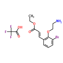 Ethyl (2E)-3-[2-(2-aminoethoxy)-3-bromophenyl]acrylate trifluoroacetate (1:1)结构式