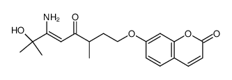 7-(((E)-6-amino-7-hydroxy-3,7-dimethyl-4-oxo-5-octenyl)oxy)-2H-1-benzopyran-2-one Structure