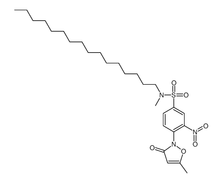 N-Hexadecyl-N-methyl-4-[5-methyl-3-oxo-2(3H)-isoxazolyl]-3-nitrobenzenesulfonamide结构式