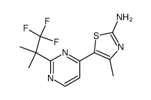 4-methyl-5-[2-(2,2,2-trifluoro-1,1-dimethyl-ethyl)-pyrimidin-4-yl]-thiazol-2-ylamine Structure