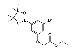 3-溴-5-(乙氧基羰基甲氧基)苯硼酸频那醇酯结构式