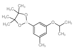 2-(3-异丙氧基-5-甲基苯基)-4,4,5,5-四甲基-1,3,2-二氧硼杂环戊烷结构式