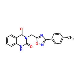 3-{[3-(4-Methylphenyl)-1,2,4-oxadiazol-5-yl]methyl}-2,4(1H,3H)-quinazolinedione Structure