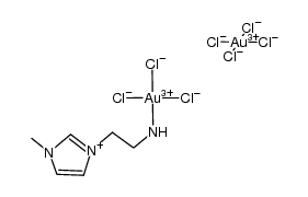 [gold(III)(chloride)3(1-(2-aminoethyl)-3-methylimidazolium)][tetrachloroaurate] Structure