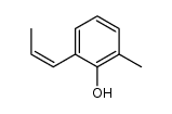 (Z)-2-methyl-6-(prop-1-en-1-yl)phenol结构式