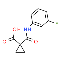 1-((3-氟苯基)氨基甲酰基)环丙烷甲酸(卡博替尼杂质)结构式