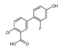 2-chloro-5-(2-fluoro-4-hydroxyphenyl)benzoic acid结构式