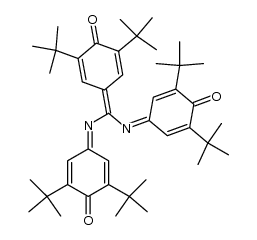 4,4'-(((3,5-di-tert-butyl-4-oxocyclohexa-2,5-dien-1-ylidene)methylene)bis(azanylylidene))bis(2,6-di-tert-butylcyclohexa-2,5-dienone)结构式